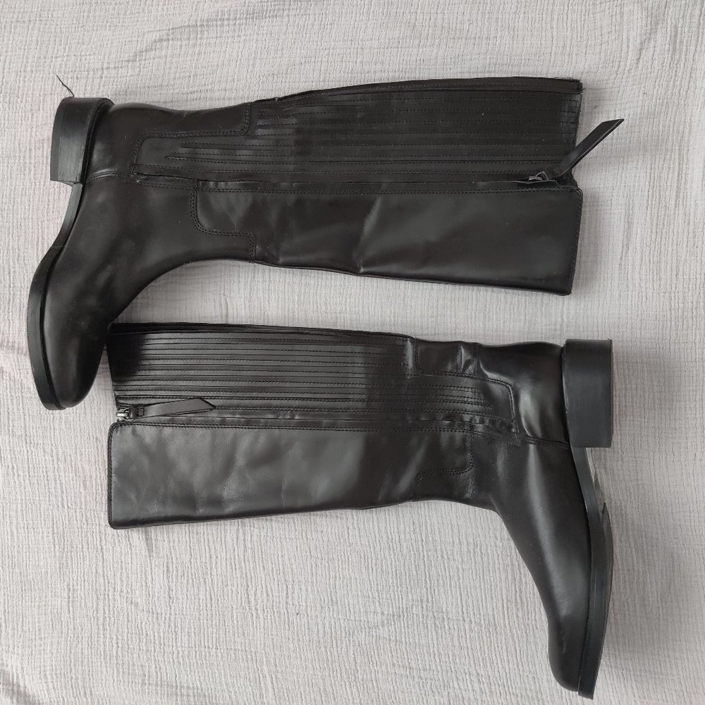 Clarks EUC Black Riding Boots- Wide Calf
